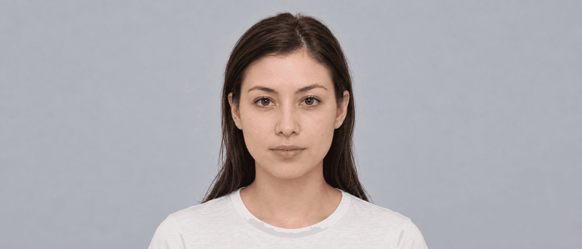 AI-generated fictional adult sample portrait